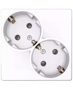 Розетка 2-м СП Simon24 16А IP20 2х2P+E Schuko без защ. шторок механизм бел. Simon 2450459-030