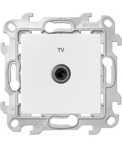 Розетка телевизионная одиночная TV СП Simon24 IP20 механизм бел. Simon 2450477-030