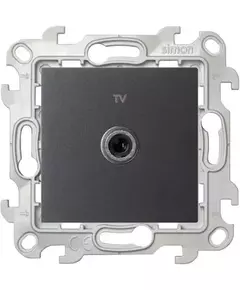 Розетка телевизионная одиночная TV СП Simon24 IP20 механизм графит Simon 2450477-038