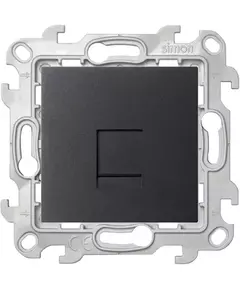 Розетка телефонная СП Simon24 RJ11 IP20 механизм графит Simon 2410480-038