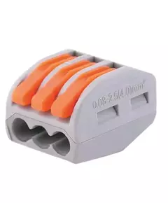 Клемма строительно-монтажная PCT-213 с рычагом 3 отверстия TOKOV ELECTRIC TKE-PCT-213/C100