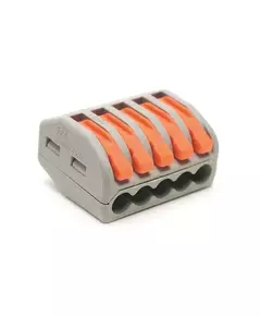 Клемма строительно-монтажная PCT-215 с рычагом 5 отверстий (блист.5шт) TOKOV ELECTRIC TKE-PCT-215/BL5