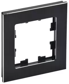 Рамка 1-м BRITE РУ-1-1-БрЧ металл черн. IEK BR-M12-M-K02