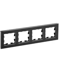 Рамка 4-м BRITE РУ-4-1-БрЧ металл черн. IEK BR-M42-M-K02