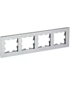 Рамка 4-м BRITE РУ-4-1-БрА металл алюм. IEK BR-M42-M-K47