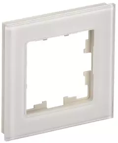 Рамка 1-м BRITE РУ-1-2-БрВа стекло ванильн. IEK BR-M12-G-K10