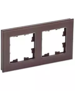 Рамка 2-м BRITE РУ-2-2-БрТБ стекло темн. бронза IEK BR-M22-G-K45