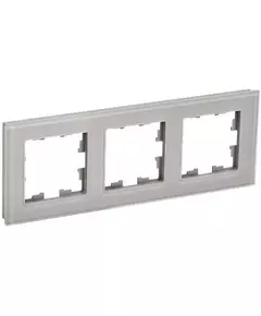 Рамка 3-м BRITE РУ-3-2-БрД стекло дым. IEK BR-M32-G-K30