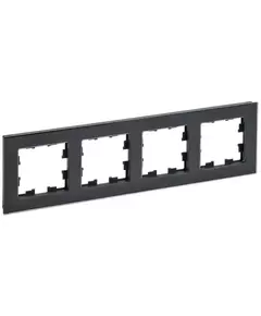 Рамка 4-м BRITE РУ-4-2-БрЧ стекло черн. IEK BR-M42-G-K02