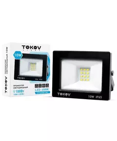 Прожектор светодиодный 10Вт 600лм 6500К IP65 черн. TOKOV LIGHT TKL-FL/LED-10-6.5K-IP65
