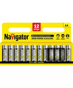 Элемент питания алкалиновый AA/LR6 94 782 NBT-NE-LR6-BP12 (блист.12шт) NAVIGATOR 94782