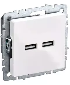 Розетка BRITE USB A+A 3.1А РЮ10-1-БрБ бел. IEK BR-U21-D31-K01