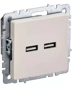 Розетка BRITE USB A+A 3.1А РЮ10-1-БрКр беж. IEK BR-U21-D31-K10