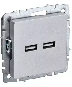 Розетка BRITE USB A+A 3.1А РЮ10-1-БрА алюм. IEK BR-U21-D31-K47