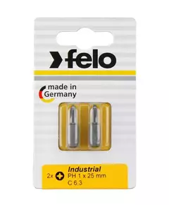 Бита крестовая Industrial PH 1х25 (блист.2шт) FELO 02201036