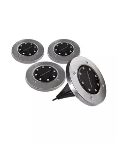 Светильник светодиодный SLR-S14 8SMD грунтовый IP44 корпус нерж. сталь солнечная батарея (уп.4шт) ФАZА 5041011