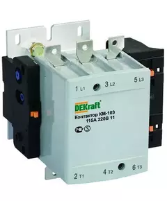Контактор КМ-103 115А 220В AC3 1НО+1НЗ DEKraft 22150DEK