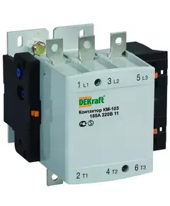 Контактор КМ-103 185А 220В AC3 1НО+1НЗ DEKraft 22154DEK