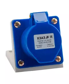 Розетка 123 32А 220В AC 2P+PE 6ч для монтажа на поверхность IP44 КЭАЗ 222747