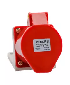 Розетка 115 16А 3P+PE+N 380В AC 6ч IP44 для монтажа на поверхность КЭАЗ 222755