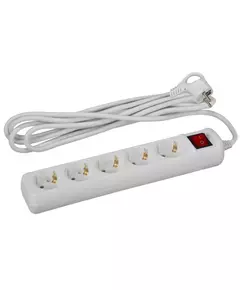 Удлинитель 5х5м с заземл. 16А IP20 U-5es-5m-3х1 ПВС 3х1 с выкл. Эра Б0028383