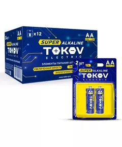 Элемент питания алкалиновый LR6/AA (блист.2шт) TOKOV ELECTRIC TKE-ALS-LR6/B2
