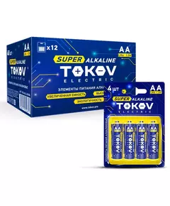 Элемент питания алкалиновый LR6/AA (блист.4шт) TOKOV ELECTRIC TKE-ALS-LR6/B4