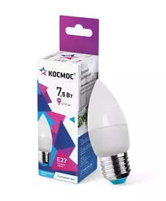 Лампа светодиодная CN 7.5Вт 6500К E27 220В КОСМОС LkecLED7.5wCNE2765