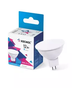 Лампа светодиодная JCDR 12Вт 4500К GU5.3 1070лм 174-265В КОСМОС LkecLED12wJCDRC45