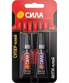 Супер-клей сверхпрочный 3г+антиклей СИЛА C0039400