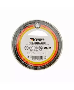 Изолента ПВХ 0.13х15мм 25м бел. Kranz KR-09-2101