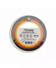 Изолента ПВХ 0.13х15мм 20м бел. Kranz KR-09-2601