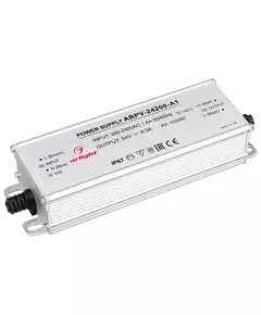Блок питания ARPV-24200-A1 24В 8.3А 200Вт IP67 метал. 3 года Arlight 033092