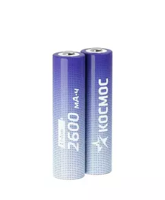 Аккумулятор 18650 Li-ion 2600мА.ч без защиты (уп.2шт) КОСМОС KOC18650Li-ion26US2