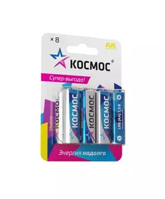 Элемент питания алкалиновый AA/LR06 BP-8 (блист.8шт) КОСМОС KOCLR6BL8