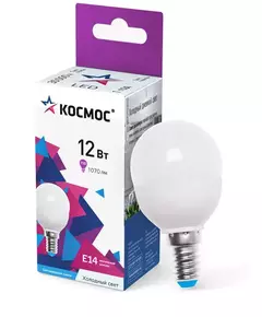 Лампа светодиодная GL 12Вт 6500К E14 220В Космос LkecLED12wGLE1465