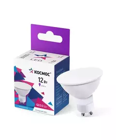 Лампа светодиодная 12Вт 6500К GU10 220В Космос LkecLED12wGU10C65