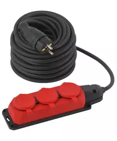 Удлинитель силовой UK-3e-3x1.5-30m-IP44(KG) с заземлением 3 розетки каучук 30м КГ 3х1.5кв.мм IP44 Эра Б0057582