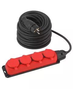 Удлинитель силовой UK-4e-3x1.5-30m-IP44(KG) с заземлением 4 розетки каучук 30м КГ 3х1.5кв.мм IP44 Эра Б0057588