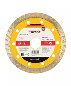 Диск алмазный отрезной Turbo 125x22.2мм Kranz KR-90-0121