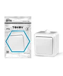 Выключатель 1-кл. ОП Dita IP54 10А 250В бел. TOKOV LIGHT TKL-DT-V1-C01-IP54