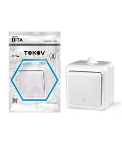 Переключатель 1-кл. ОП Dita IP54 10А 250В бел. TOKOV LIGHT TKL-DT-P1-C01-IP54