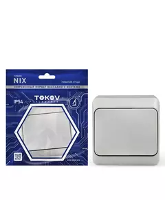 Выключатель 1-кл. ОП Nix 10А IP54 250В сер. TOKOV ELECTRIC TKE-NX-V1-C06-IP54