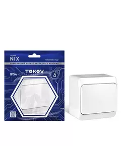 Выключатель 1-кл. ОП Nix 10А IP54 250В бел. TOKOV ELECTRIC TKE-NX-V1-C01-IP54