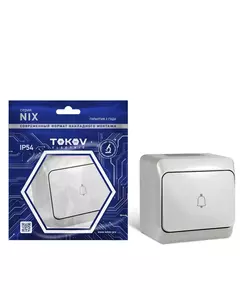 Кнопка звонка ОП Nix 10А IP54 250В сер. TOKOV ELECTRIC TKE-NX-DB-C06-IP54