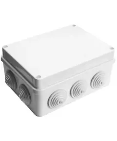 Коробка распределительная ОП 150х110х70мм IP54 10 выходов 10 гермовводов крышка на винтах бел. Epplast 210313