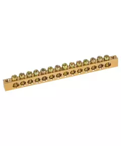 Шина NO-122-06 PEN "земля-ноль" 6х9мм 14/2 с креплениями по краям латунь ЭРА Б0047220