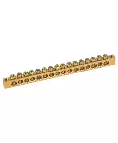 Шина NO-122-07 PEN "земля-ноль" 6х9мм 16/2 с креплениями по краям латунь ЭРА Б0047221