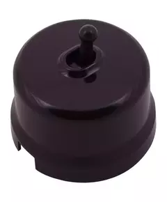 Выключатель проходной 1-кл. (тумблерный) пластик корич. Bironi B1-231-22