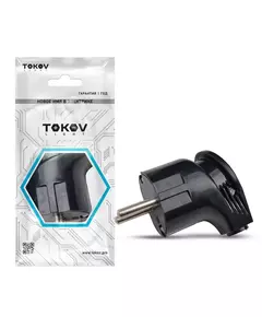 Вилка угловая 16А 250В с заземл. черн. TOKOV ELECTRIC TKL-PLUZ-C05